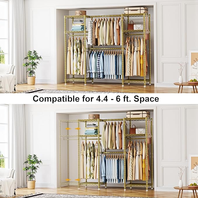 Ulif E7 Garment Rack, Heavy Duty Clothes Storage System - Image 4