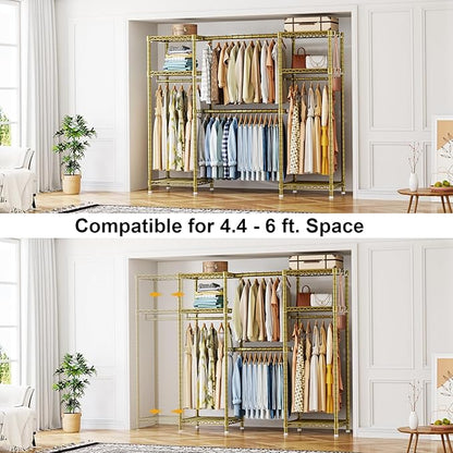 Ulif E7 Garment Rack, Heavy Duty Clothes Storage System - Image 4