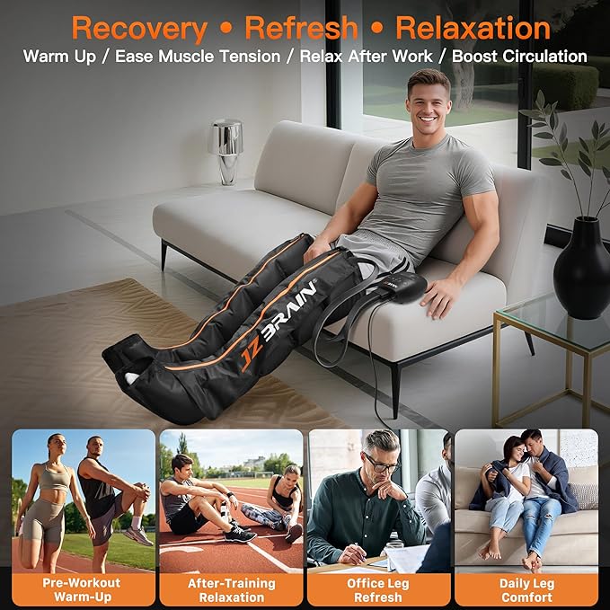 Air Compression Leg Recovery Boots : Dual-Power Sequential Compression System - Image 7