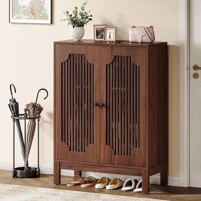 Tribesigns Shoe Cabinet with Doors, 5-Tier Shoe Storage Cabinet with Adjustable - Image 8