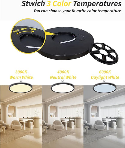 4pack 12 Inch Flush Mount Ceiling Light, 24w Led Ceiling Light, - Image 5