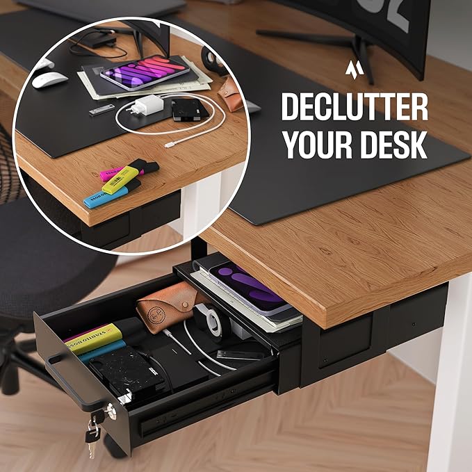 Under Desk Drawer Slide-Out – Lockable Metal Storage Drawer - Image 8