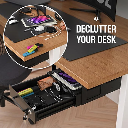 Under Desk Drawer Slide-Out – Lockable Metal Storage Drawer - Image 8