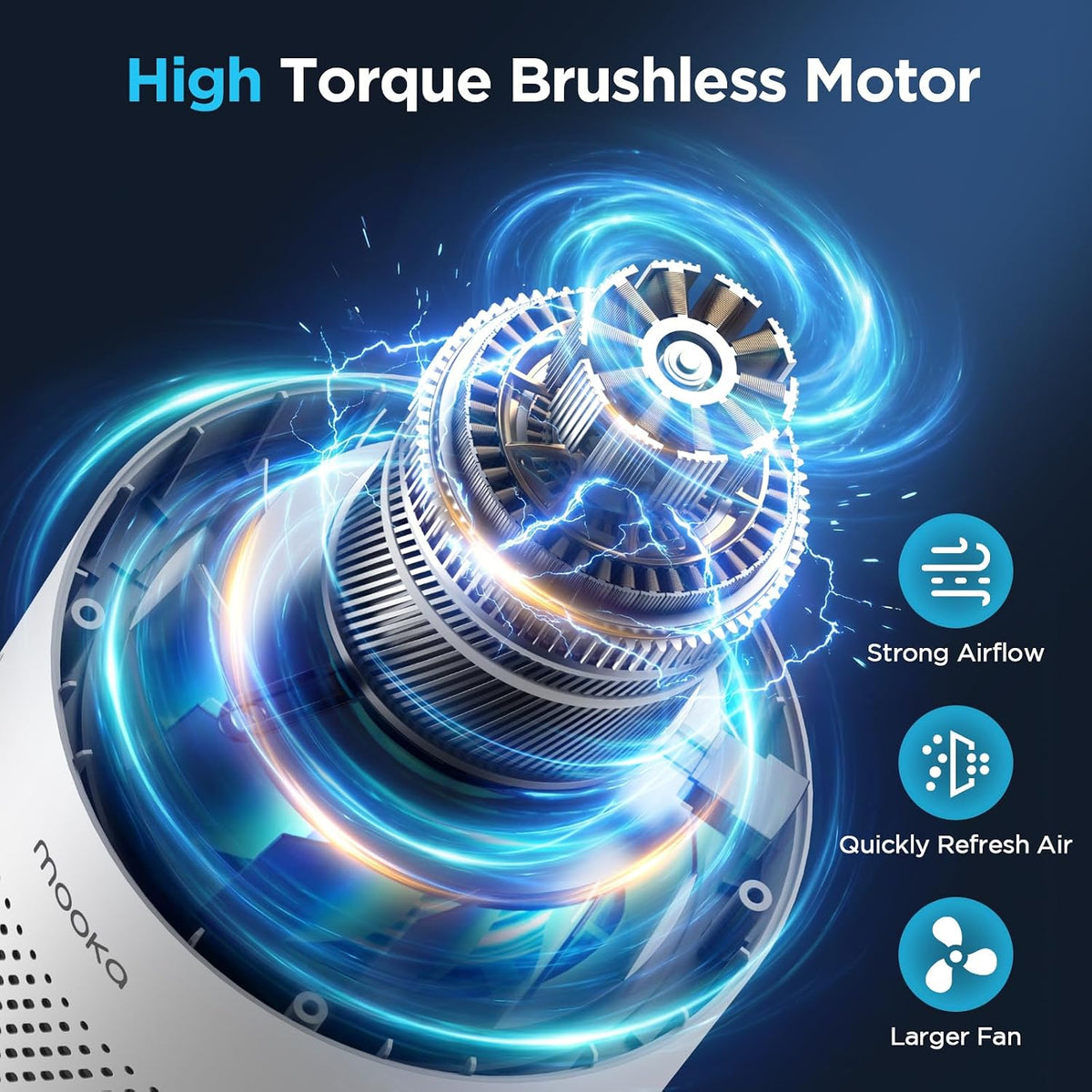 mooka air purifiers for home room up to, close-up detail