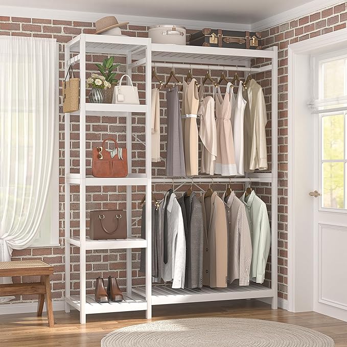 Homykic Bamboo Clothes Rack Garment Rack - Image 8