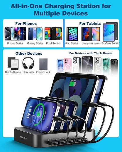 MSTJRY Charging Station for Multiple Devices : 5 Port Multi USB-A Charger - Image 6