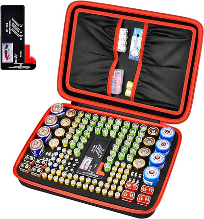 Comecase Battery Organizer Storage Box, Carrying Case Bag Holder by COMECASE