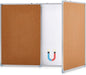 96"x36" Tri-fold Cork Board Whiteboard Combo, Foldable Combination Magnetic Dry by Mooliwe