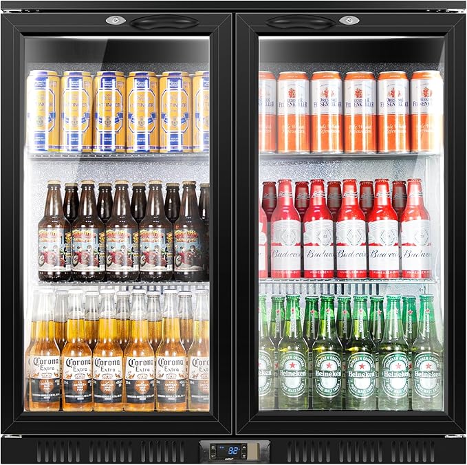 Tylza Back Bar Cooler With 2 Glass Doors, 200L Under Counter Back Bar by TYLZA