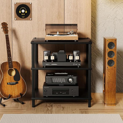 LELELINKY 3-Tier AV Media Player Stand Set of 2, Wooden TV Stand, Game Console - Image 8