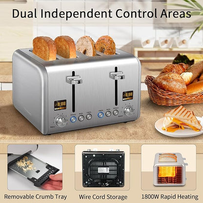 SEEDEEM 4 Slice Stainless Toaster - Image 6