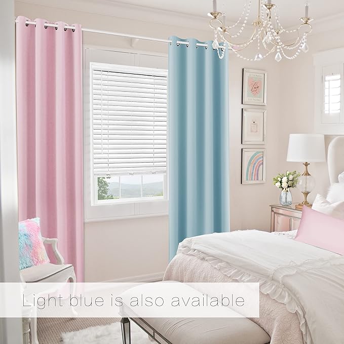 KOUFALL Children Curtains for Bedroom 2 Panels Blackout Insulated Thermal - Image 3