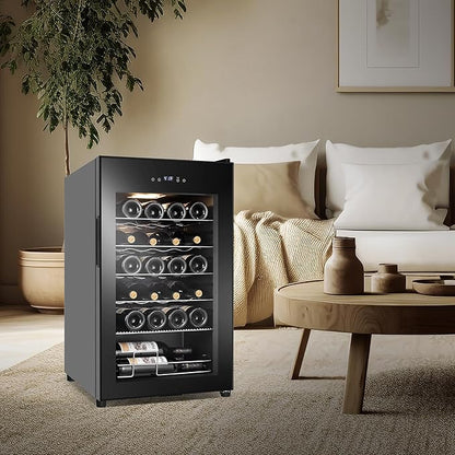 24 Bottles Wine Cooler Refrigerator, Small Wine Fridge Mini Wine Fridge - Image 9
