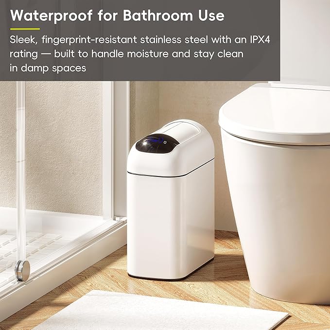 EKO Astro Slim Sensor Trash Can, 10L / 2.6 Gallon Touchless Garbage Bin - Image 4