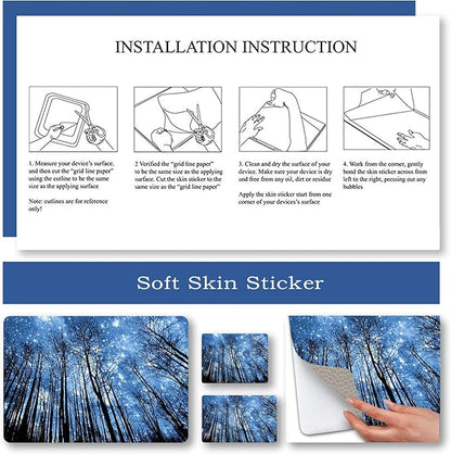 Laptop Skin Sticker Decal, Decorative Waterproof Removable, Galaxy Forest - Image 5