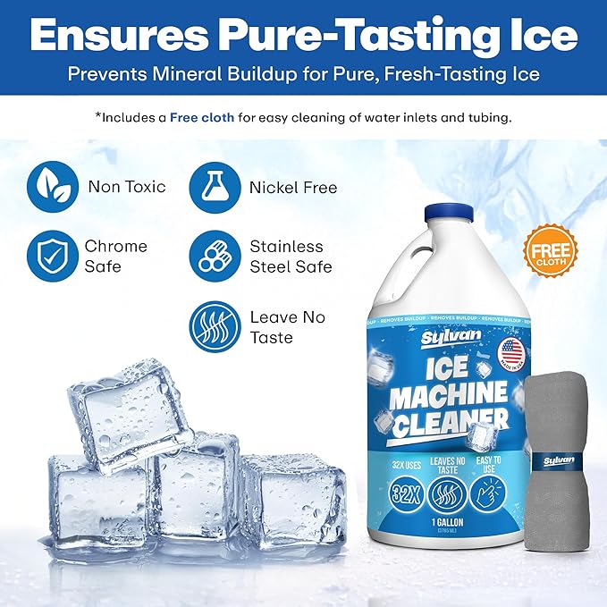 Sylvan Ice Machine Cleaner and Descaler | 1 Gal. | Free Cloth | Made in USA | - Image 5