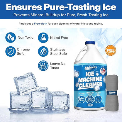 Sylvan Ice Machine Cleaner and Descaler | 1 Gal. | Free Cloth | Made in USA | - Image 5