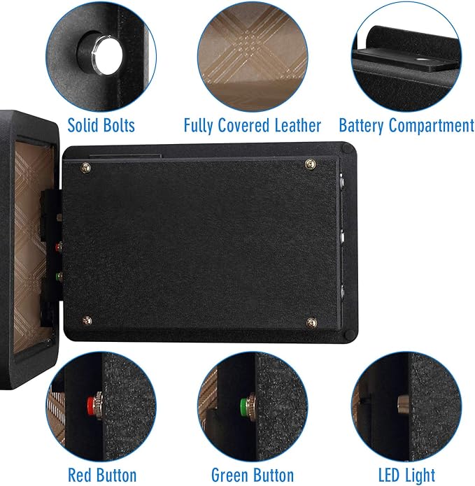 Tenamic Biometric Fingerprint Safe Box 0.85 Cubic Feet Fireproof Waterproof - Image 7