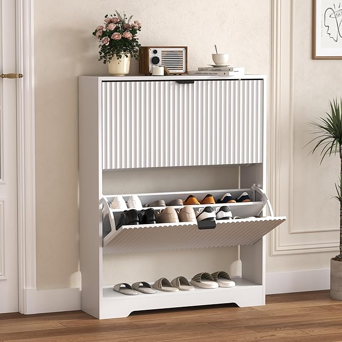 Shoe Cabinet Storage for Entryway by HUANLEGO