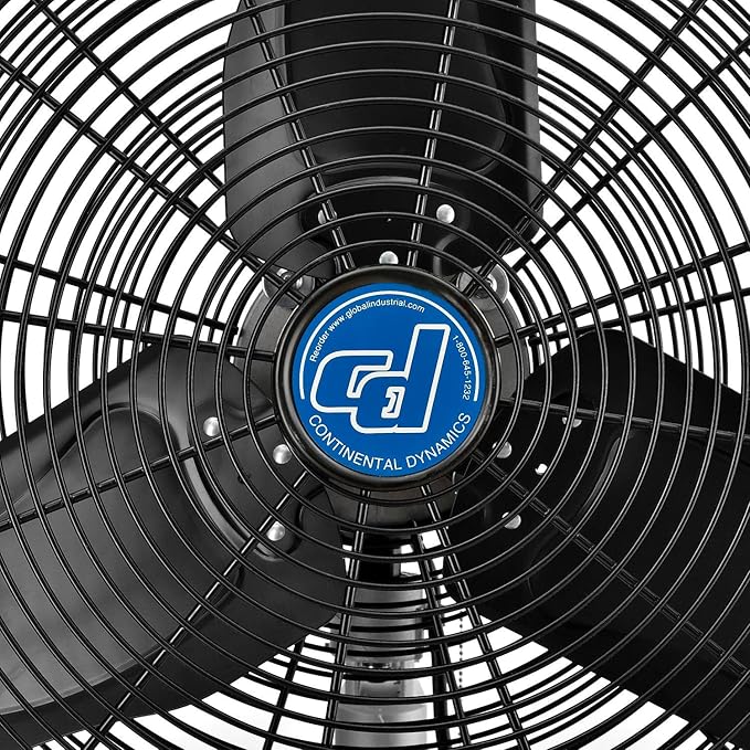 Continental Dynamics CD Premium 24" Oscillating Wall Mount Fan, TEFC Motor - Image 4