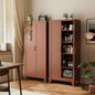COFaR 71" Classic Pantry Cabinet in Brown, 5-Tier Storage by COFAR
