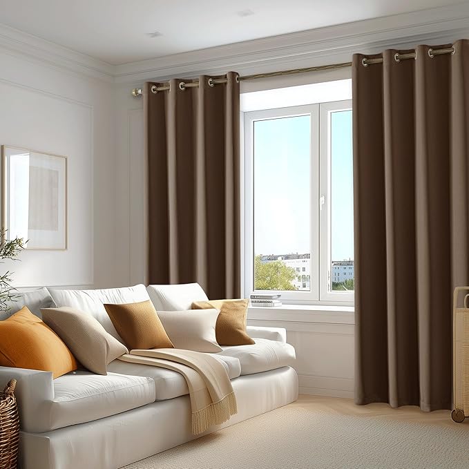 Beauoop 100% Blackout Curtains 84 Inch Long 2 Panels - Image 5
