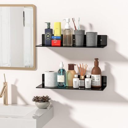 15 Inches Acrylic Wall Shelves 2 Pack, Floating Shelf - Image 6