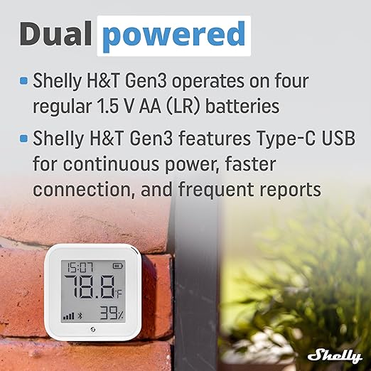 Shelly H&T Gen3 White | Wi-Fi & Bluetooth Smart Temperature & Humidity Sensor - Image 7