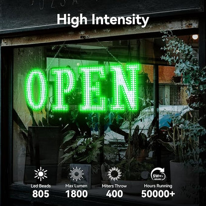 Open Sign for Business Super Bright LED Flashing Open Signs 40x14 Inch Large - Image 3