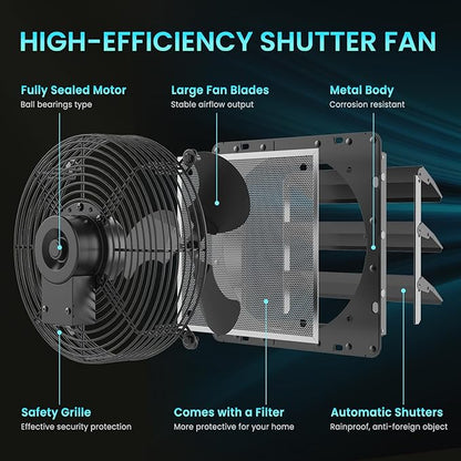 HG Power 12 Inch Shutter Exhaust Fan - Image 5