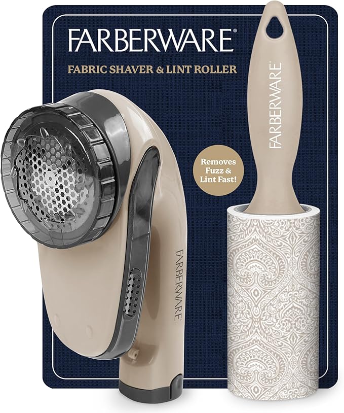 Farberware Large Lint Remover & Fabric Shaver Set – Battery Powered Sweater by BestBrands