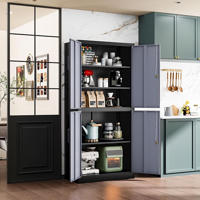 71” Metal Storage Cabinet-Lockable File Garage Tool Cabinets - Image 7