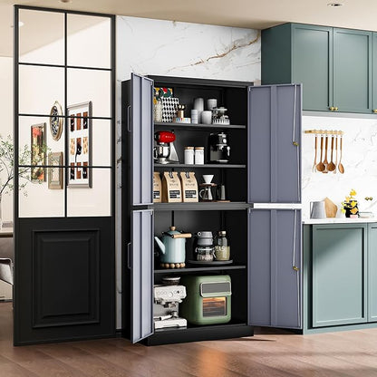71” Metal Storage Cabinet-Lockable File Garage Tool Cabinets - Image 7