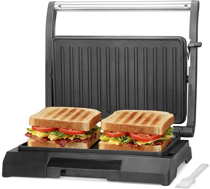 Baker's Friend 2 Slices of Mini Panini Press Electric Grill, Panini Grill Press by Baker%27s+Friend