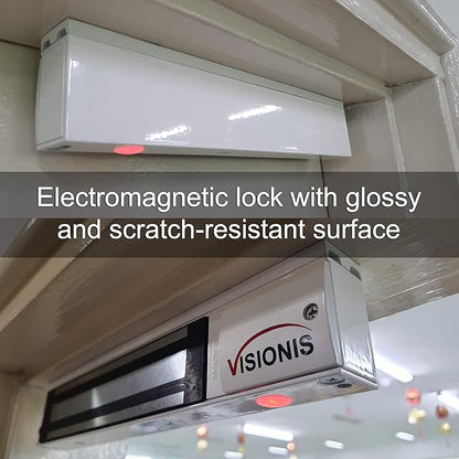 Visionis VS-VISML600LED-WH Indoor 600lbs White Electromagnetic Lock - Image 7