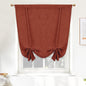 DriftAway Double Layer Linen Blackout Tie Up Curtains Thermal Insulated Fully Lined Balloon Roman Shade Bathroom Window Adjustable Rod Pocket for Small Window 39 Inch by 55 Inch Burnt Orange