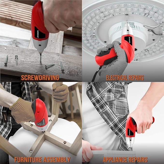 Hi-Spec 19pc 3.6V USB Small Power Screwdriver & Home DIY Tool Kit Set. Cordless - Image 6
