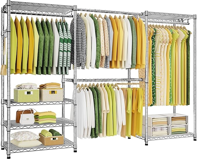 Ulif E1 Heavy Duty Closet Garment Rack, 6 Tiers Adjustable Metal Freestanding by Ulif
