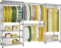 Ulif E1 Heavy Duty Closet Garment Rack, 6 Tiers Adjustable Metal Freestanding by Ulif