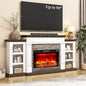 80" Electric Fireplace with Mantel, Fireplace TV Stand by WelcometoLGHMHome