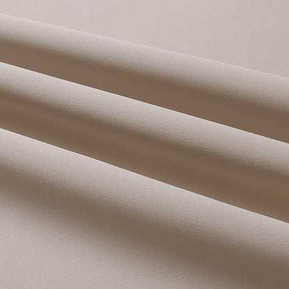 DUALIFE Light Brown Curtains 108 Inch Light Coffee Colour Blackout Curtain - Image 8