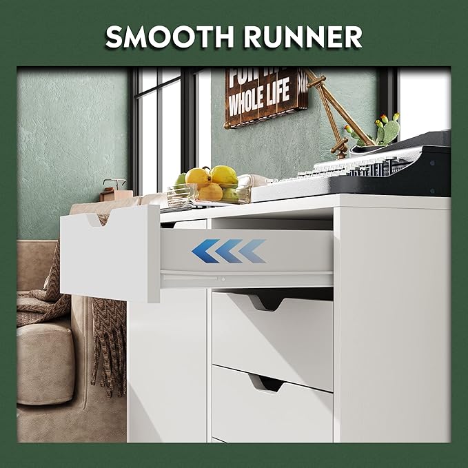 DEVAISE 5-Drawer Wood Drawer Cabinet, Office Storage Cabinet - Image 6