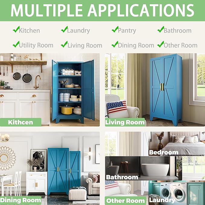 COFaR Home Farmhouse Storage Cabinet - Image 4