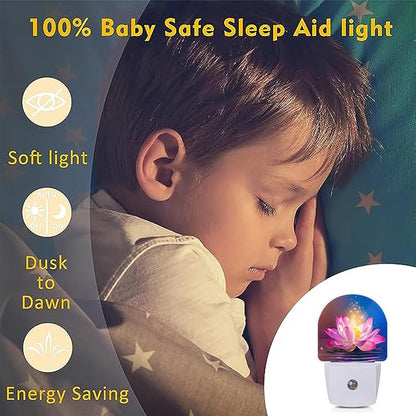 Axxitude Sparkle Pink Lotus Flower Night Lights Plug into Wall - Image 4