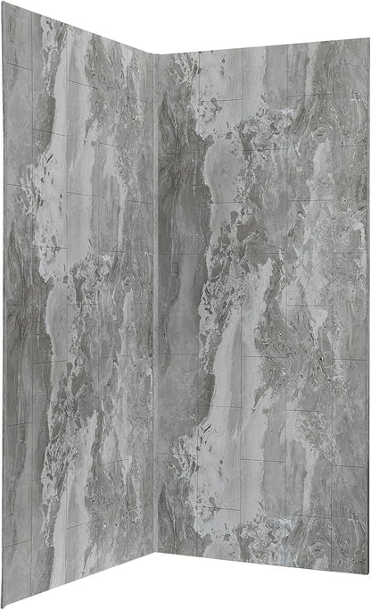 Palisade 78in x 36in x 36in Waterproof Vinyl Corner Shower Surround Kit by PalisadeWallTilesandPlanks