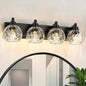 METWET Bathroom Light Fixtures Over Mirror, 4-Light Modern Sconces Wall Lighting by Metwet