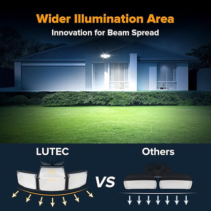 LUTEC 80W 9000LM LED Security Lights Motion Sensor Outdoor Lights, 4 Head LED - Image 7