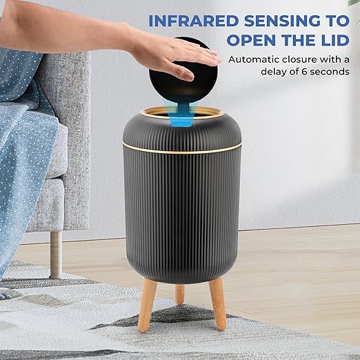 Pukomc Smart Sensor Wastebasket, Convenient and Hygienic Easy to Use, - Image 2