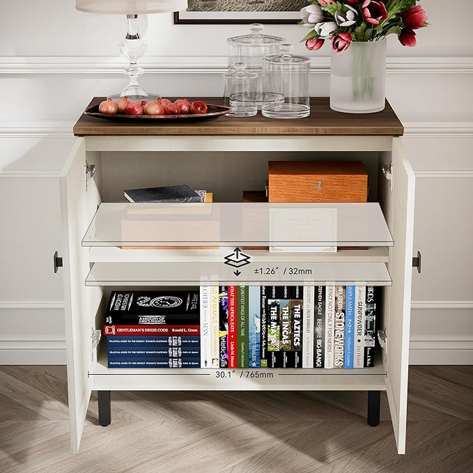 Buffet Sideboard Cabinet Farmhouse Modern 2 in 1 Storage Cabinet - Image 4