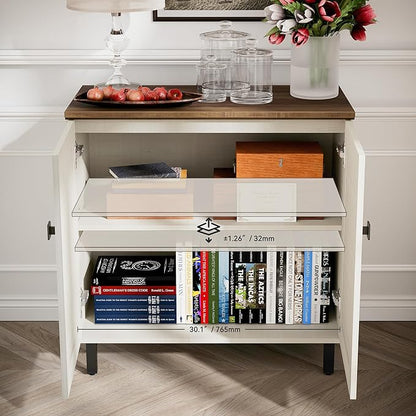 Buffet Sideboard Cabinet Farmhouse Modern 2 in 1 Storage Cabinet - Image 4